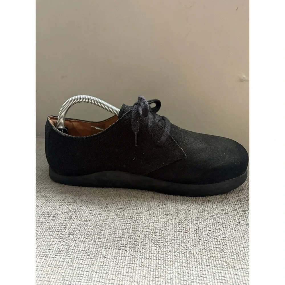 Kalso Earth Shoes Faroe Lokah Black Nubic Leather Sneakers Women 8 Negative Heel